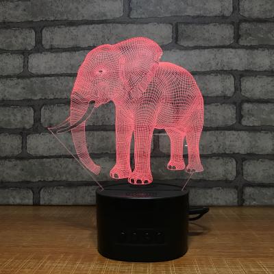 China 2018 3D acrylic led indoor night light, manufacture wholesale night lamp with speaker bluetooth function for sale