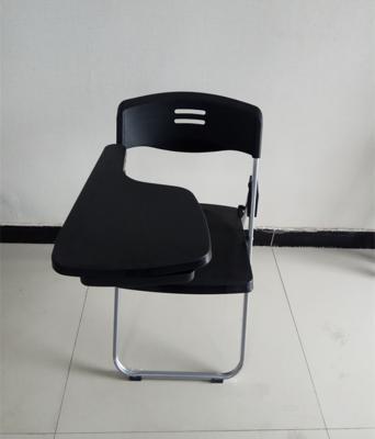 China Durable Cheap School Study Chair With Metal Legs Folding Plastic Chair School Chair With Writing Board for sale