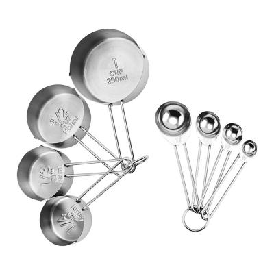 China Viable Wholesale Instruments Kitchen Tools 8pcs Coffee Doser Stainless Steel Seasoning Dosers Set for sale