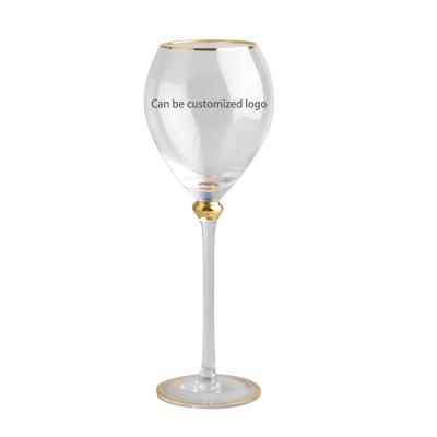 China Cheap Wholesale Phnom Penh Wine Goblets Phnom Penh Wine Goblets Red Wine Glass Gold Gold Glass White Wine Goblets Clear Tall Blown Glass for sale