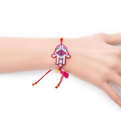 China Cute Go2boho Hamsa Hand Bracelet For Miyuki Evil Eye Handmade Tassel Bracelets Women Jewelry Jewelry Dangle for sale