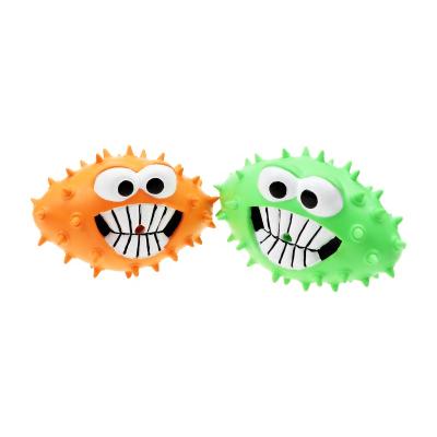 China Viable Puppy Funny Indestructible Toy, Lovely Smiling Small Dog Molar Bite Teeth Training Rubber Dog Toys for sale