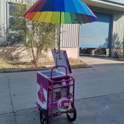 Китай Продажа мороженого Торговая корзина Продажа концессии закуска еда толкательная корзина мобильная корзина продается