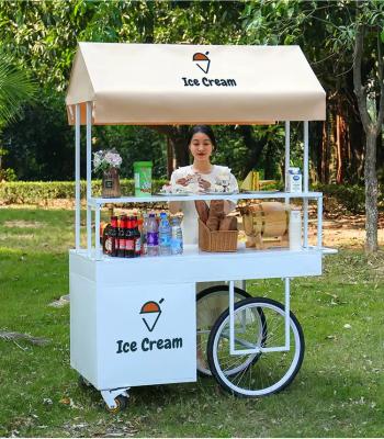 China Grüne Leckereien auf Rädern Chic Eiscreme Fahrradkarre für städtische Ausflüge zu verkaufen