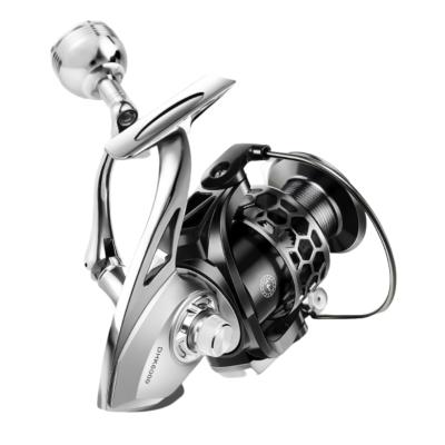 China 1000-7000 Series Straight Metal Fishing Reel 5.2:1 High Speed 14+1 Fishing Ratio Spinning Reel for sale
