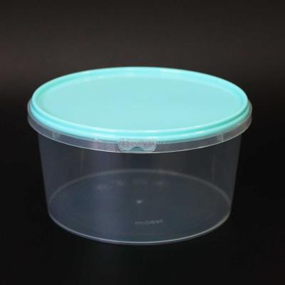 China 1460ml Microwavable Customizable Grocery Container With Lid Disposable Plastic Airtight Food Storage Container For Candy Ice Cream Container for sale