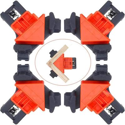 China 4Pcs Clamp Plastic Right Angle Adjustable Corner Clamps Woodworking Clamp Multifunctional Single Handle Swing Spring Clip for sale