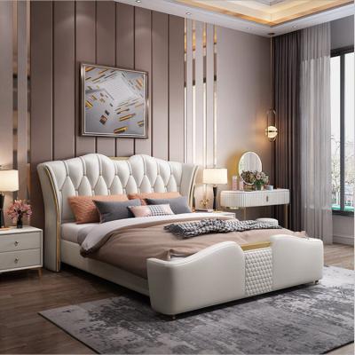 China Modular Luxury Bed Set Double King Leather Beds Bunk Bedding Setup-holstered Beds for sale