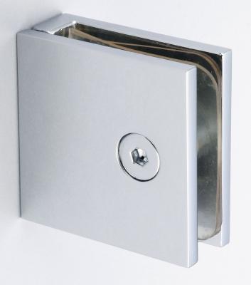 China Best traditional tempered glass square edge shower door solid brass flange price for bathroom for sale