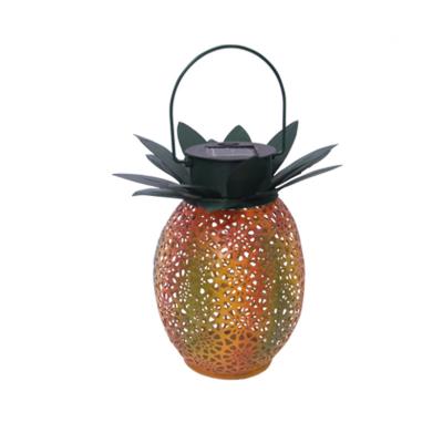 China Solar Outdoor Garden Light LED Metal Pineapple Pile of Various Garden Factory Manufacture Outdoor Waterproof Panel for sale