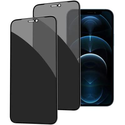 China Cell Phone Perfect Fit Film Private Full Coverage Screen Protector Privacy Tempered Glass For iPhone 13 pro 11 12 13 14 max for sale