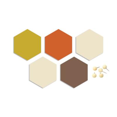 China Modern stylish High Quality 3D Hexagon Polyester Acoustic Panel Fabric Pin Board Customized Acoustic Pin Board Decorative for sale