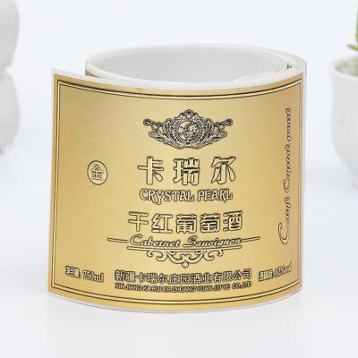 Chine Autocollants de label de logo d'or de Matt, copie multi de forme vos propres labels de bouteille de vin à vendre