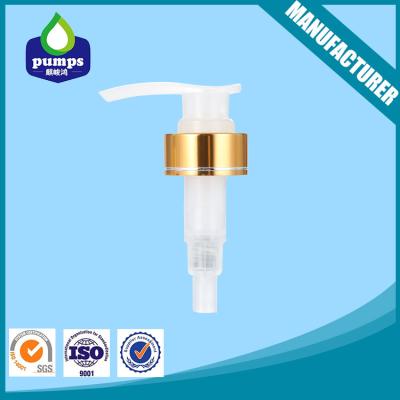 Chine Pompe d'or de lotion de gel de douche de shampooing en métal 33/410 d'aluminium de couleur à vendre