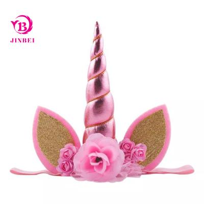 China Hot Sale Fashionable Wholesale Girls Hair Accessories Cute Unicorn Headband Cat Ears Girls Glitter Shape Headband, Headband For Sale for sale