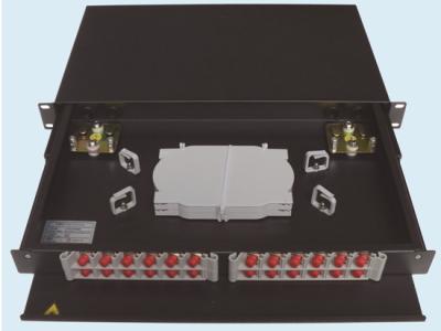 中国 パッチ盤の金属SC FC ST E2000 LC MUのコネクターのための棚のタイプ繊維光学Termination1U 19