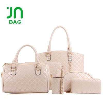 China Fashion JIANUO Leather Bag Set For Lady 6 Pcs Set Ladies Bag Women Set Handbags for sale
