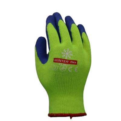 China Foam Sandy Latex Coated Glove With Terry Liner In 7G Anti-cold Work Glove for sale