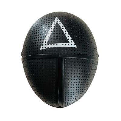 China Hot Horror Halloween Party Mask Korea Triangle Squid Game Protective Mask TV Cosplay For Adults Plastic Squid Game Masks for sale