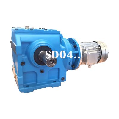China Construction works Compact Encoder Series 100W SD Double Stepping Shaft Brushless DC 24V Worm Gear Motor for sale