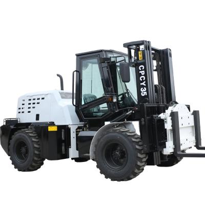 China Building Material Shops 4x4 Rough Terrain Forklift 4 Wheel Chase Road Forklift for sale