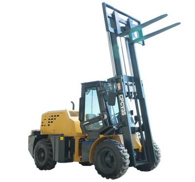 China Building material shops 3-4ton rough terrain four wheel forklift drive, offroad, all terrain forklift. for sale