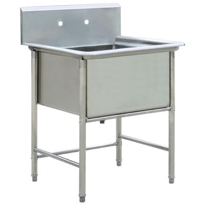 China Without Faucet Large Size Commercial Kitchen Use Stainless Steel Square Wash Sink for sale
