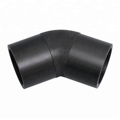 China Durable Plastic Butt Fusion Pe Pipe Fitting 45 Degree Elbow for sale