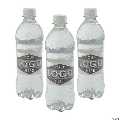 China Waterproof PVC Clear Vinyl Water Drink Bottle Transparent Beverage Packaging Clear Label Custom for sale
