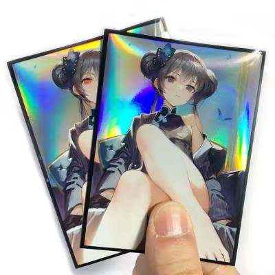 Cina Holographic 61x91mm Deck Protectors Custom Mtg Card Sleeves For MTG TCG Yugioh Printed Art in vendita