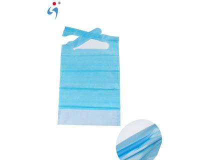 China PE+Tissue Medical Dental Bibs With Disposable Apron Non Sterile for sale