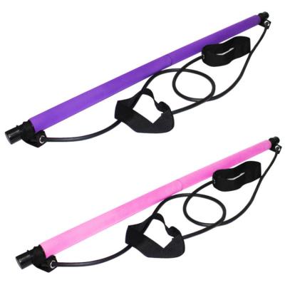 China Factory Wholesale Burable Yoga Pilates Stick Bar Multifunctional Portable Gym Color Pilates Fitness Bar for sale