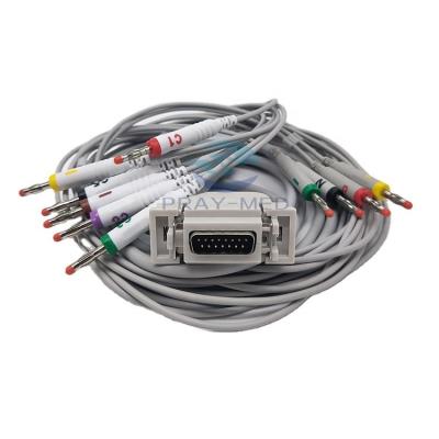 Cina Cavo di elettrocardiogramma 10 cavo di Hellige/di Siemens con la banana 4,0 3.6m AHA/IEC in vendita