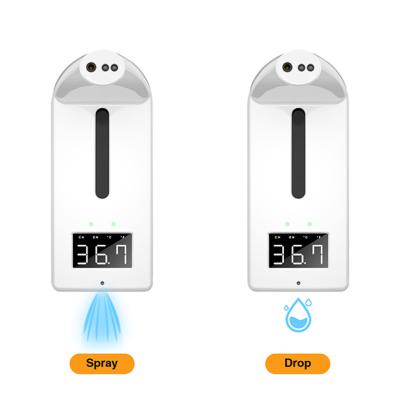 China Automatic Temperature Display High Quality Hand Sanitizer Dispenser For Anywhere Automatic Thermometer Soap Dispenser for sale