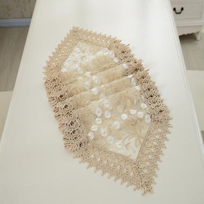 China Beautiful decoration embroidery custom design and size table runner ome for sale