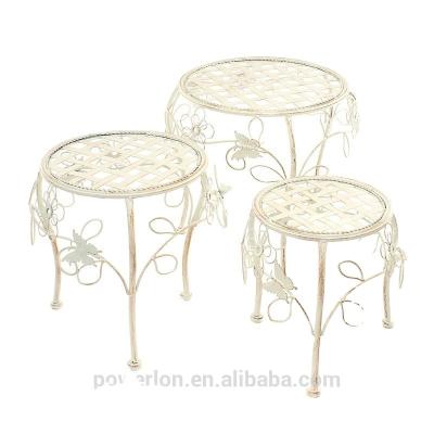 China Traditional Rustproof Home Garden Decoration Rustproof Metal Tall White Wedding Flower Stand for sale