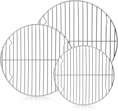 China Sustainable Convenient Stainless Steel Round Cooling Baking Racks Steaming Baking Rack For Air Fryer Toaster Oven for sale