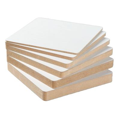 China Moisture Proof 4x8 Melamine Film Sheet Melamine Laminated MDF Board For Furniture And Sideboard for sale