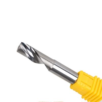 China General High Speed Cutting 6mm Shank Diameter 1 Flute Spiral Shank Solid Carbide Router Bit For Aluminum for sale