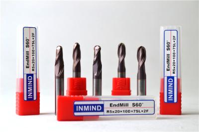 Cina TiAlN ha ricoperto il micro utensile per il taglio solido del carburo dei mulini di estremità della palla d'alta velocità in vendita