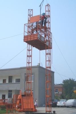 China Het Hijstoestellift van de veiligheidsapparaat Elektrische Bouw (dubbele kooien)/de Bouwlift Te koop