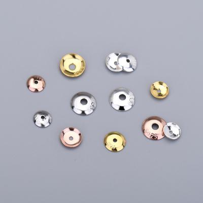 China 925 Sterling Silver S925 Sterling Silver Bead Tray Flower Tray Bead Gem DIY Spacer Jewelry Accessories Threading Hand String Bowl Piece With K Gold for sale