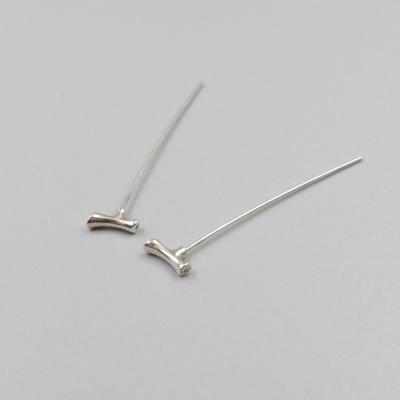 China 925 Sterling Silver S925 Sterling Silver T-Shaped Crutch Pin DIY Jewelry Accessories Wear Rope Neck Bracelet Bead Pendant With K Gold Plating for sale