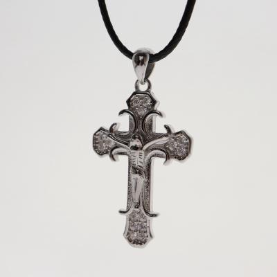 China 925 925 Sterling Silver Cubic Zirconia Temperament Trend Fashion Fashion Fashion Fashion Plated Religious God Jesus 925 Sterling Silver Cross Pendant for sale