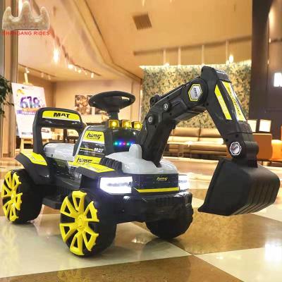 China Safe Kids Excavator MP3/Story/Durable/Toys Music Player For Kids Children Sand Truck Digger Ride On Cars for sale