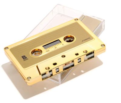 China Glod Audio blank cassette tape with outer case for sale