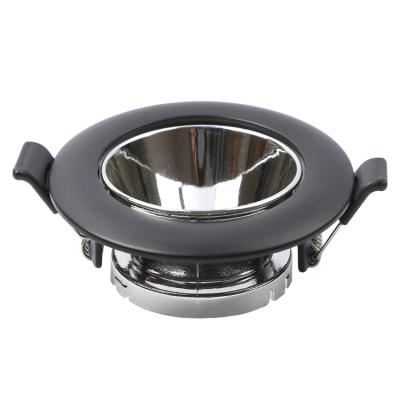 China Modern Down Light Recessed Round Spotlight Fixture MR16 LED Adjustable inner reflector Trim Aluminum /PC Downlight Fittings for sale