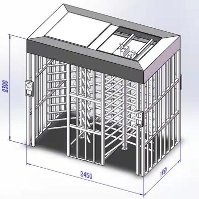 China Double Lane 60W SUS304 Full Body Turnstile for sale