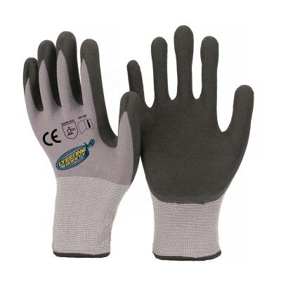 China Lyeeang Safety Level 5 Hppe 18 Gauge Work Protective Glove Comfortable CE En388 ANSI ANSI Cut A5 Anti Nitrile Cut Coated Gloves For Industrial for sale