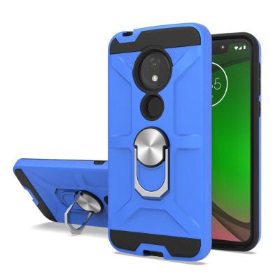 China 2 in 1 High Quality Phone Case 360 Degree Rotate Cell Mobile Phone Case Back Cover For Moto E6 plus G6 PLAY G7 supra for sale